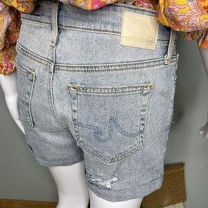 AG Adriano Goldschmied Hailey Ex-Boyfriend Roll-Up Denim Shorts Size 25R